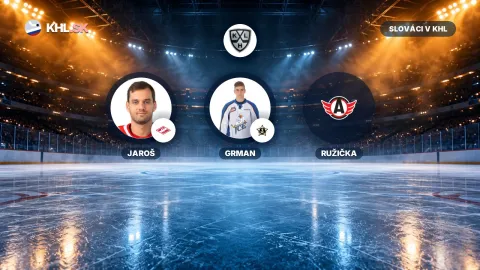 Christián Jaroš (Moskva), Mario Grman (Vladivostok), Adam Ružička (Jekaterinburg) – KHL