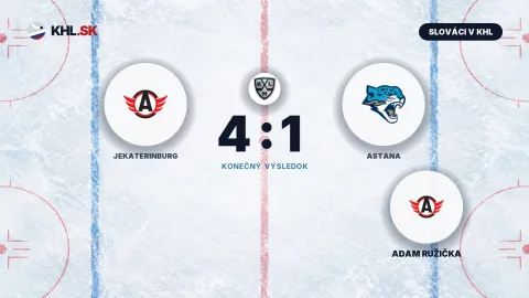Jekaterinburg – Astana 4:1 (KHL), Adam Ružička